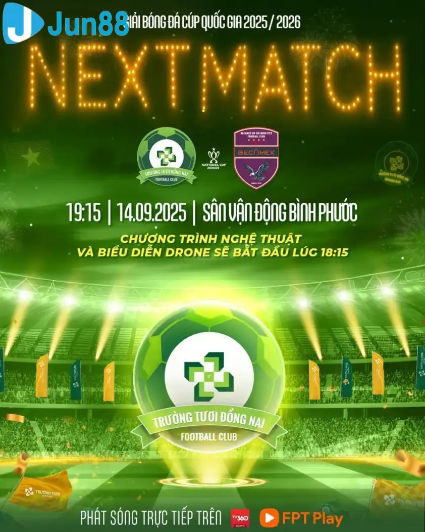 Lễ khai mạc Cúp Quốc gia được tổ chức ở trận đấu giữa Trường Tươi Đồng Nai và Becamex TPHCM (Ảnh: TTĐN)